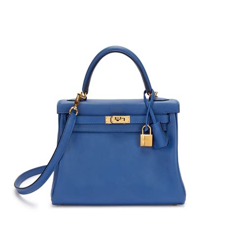 HERMES Swift Kelly Retourne 25 Bleu Brighton 